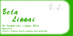 bela lippai business card